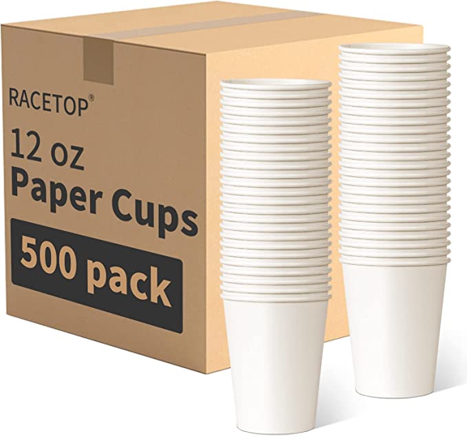12 oz Gray Paper Coffee Cup - Ripple Wall - 500 count box